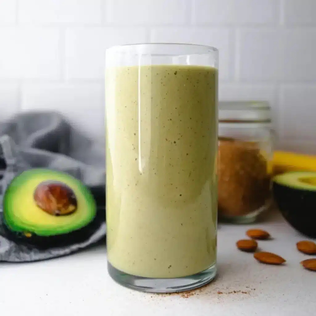 Banana Avocado Almond Milk Smoothie