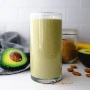 Banana Avocado Almond Milk Smoothie