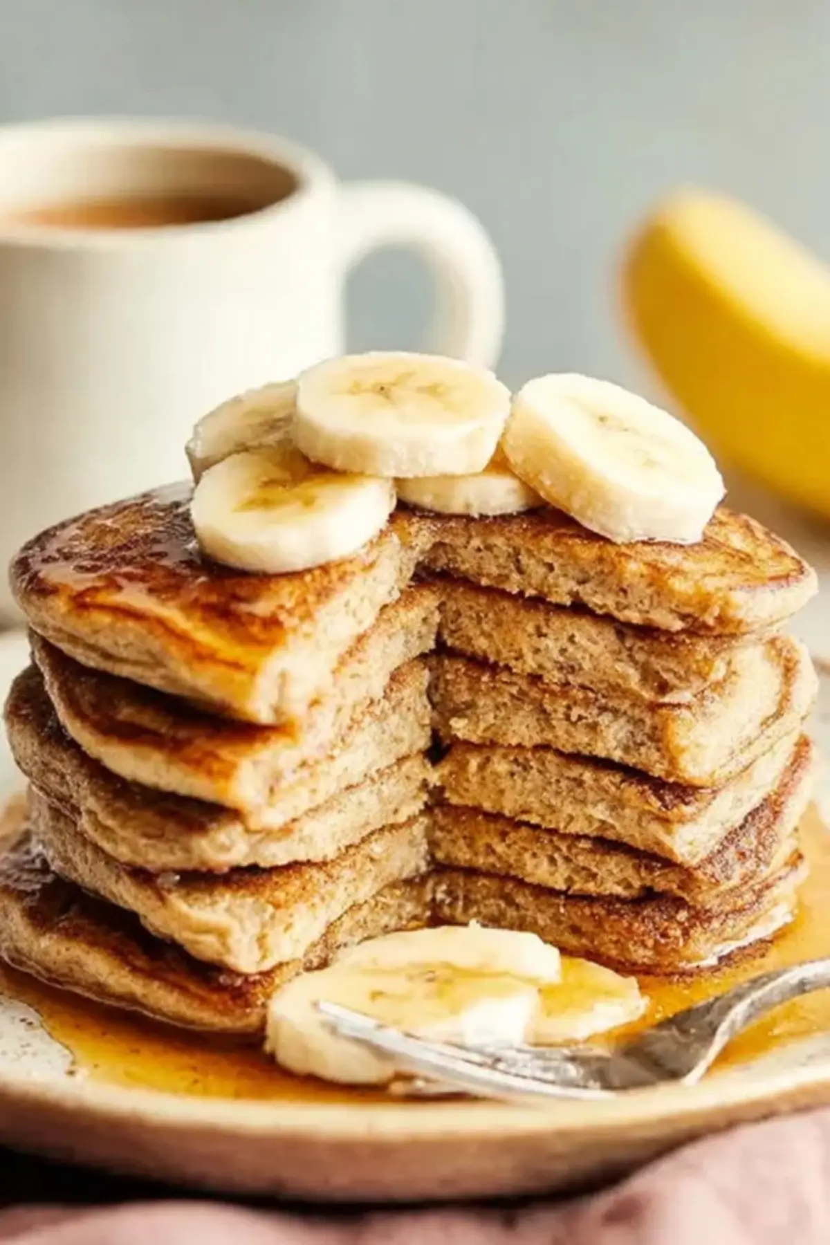 Banana Oatmeal Pancakes