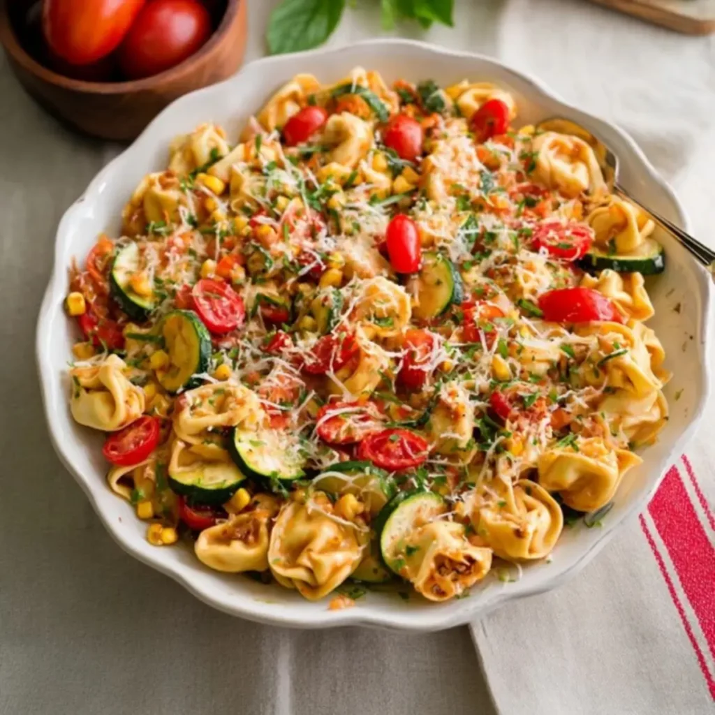 Cheese Tortellini with Vegetables