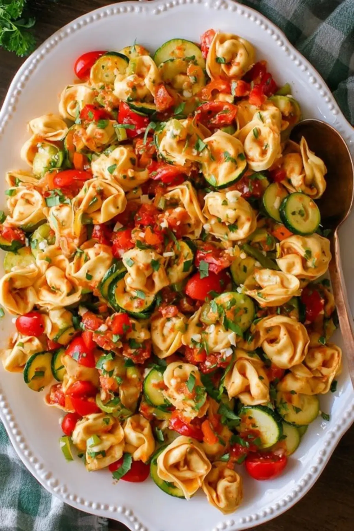 Cheese Tortellini with Vegetables
