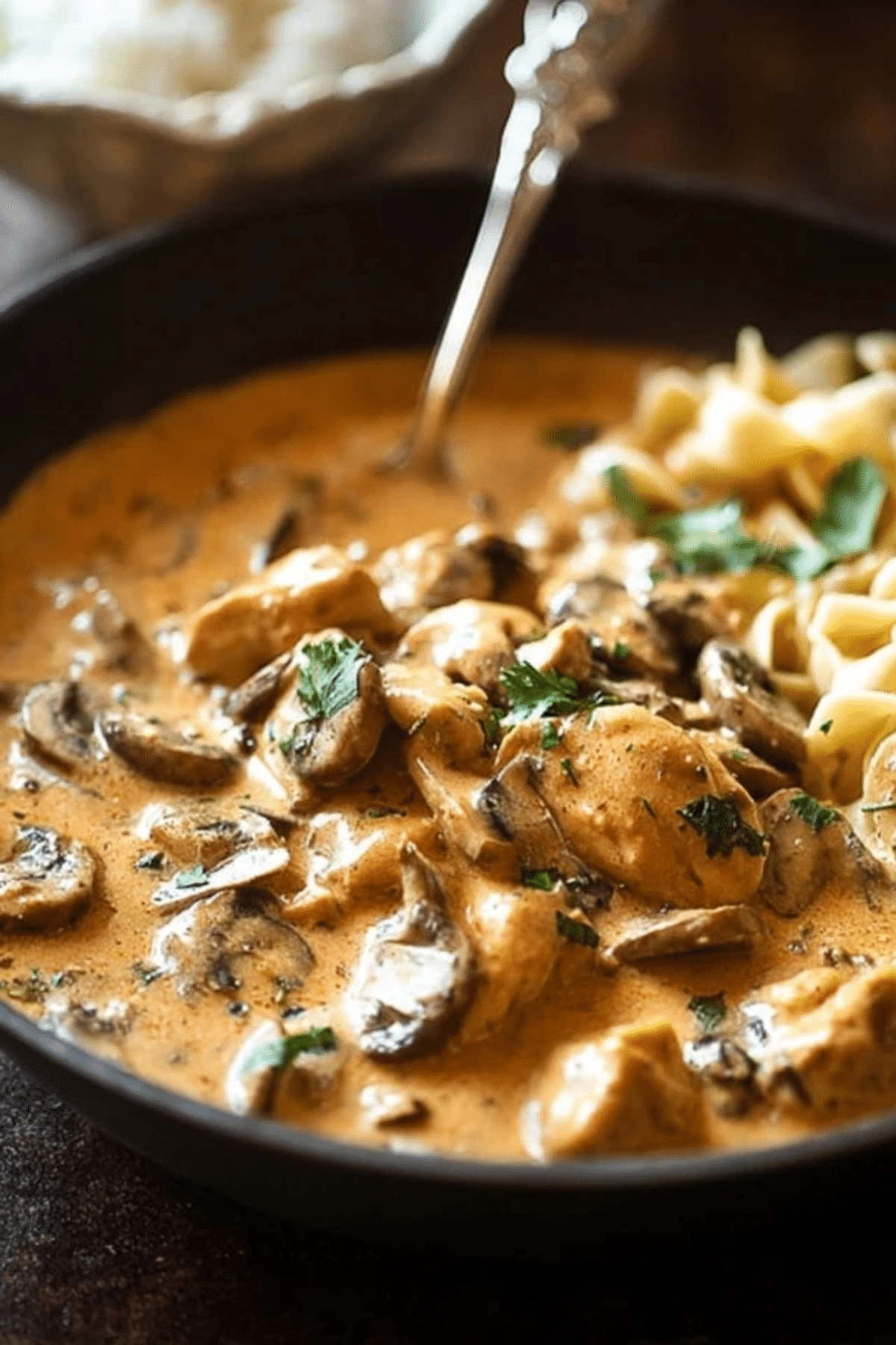 Chicken Stroganoff with Mushrooms