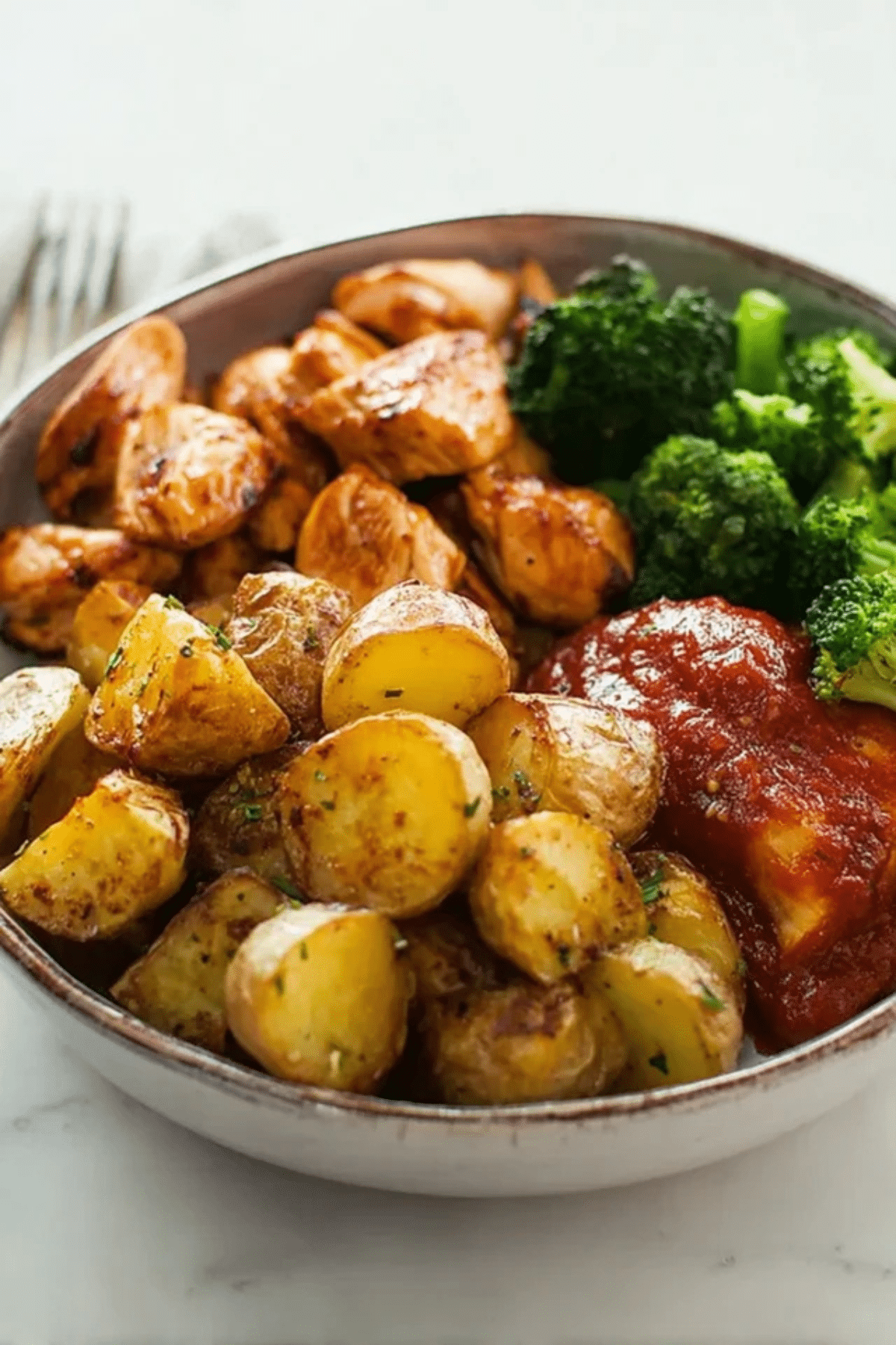 Chicken and Roasted Potato Bowl