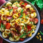 Corn Pasta Salad with Bacon
