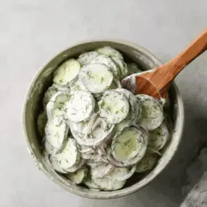 Creamy Dill Cucumber Onion Salad