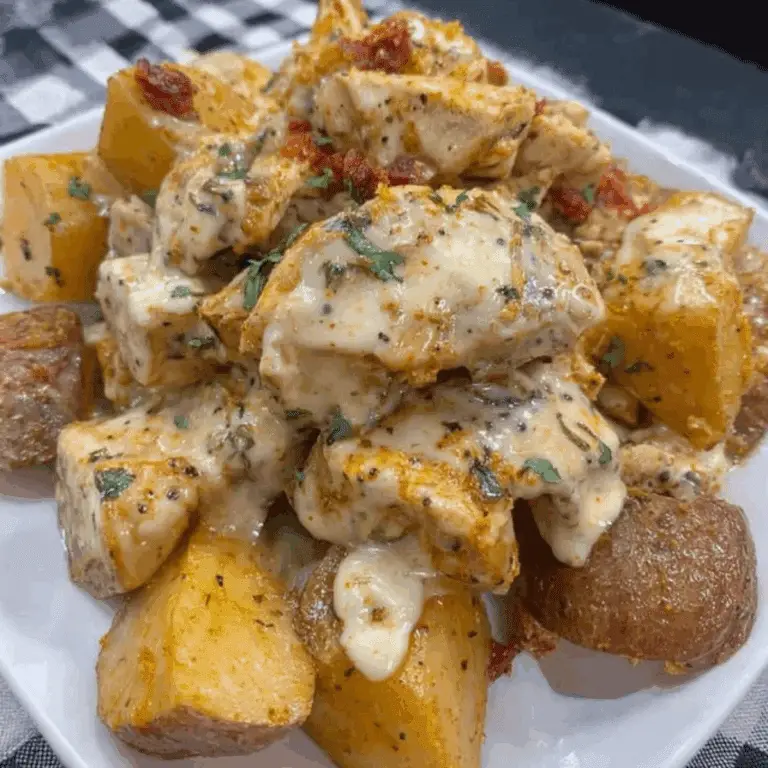 Crockpot Garlic Parmesan Chicken Potatoes