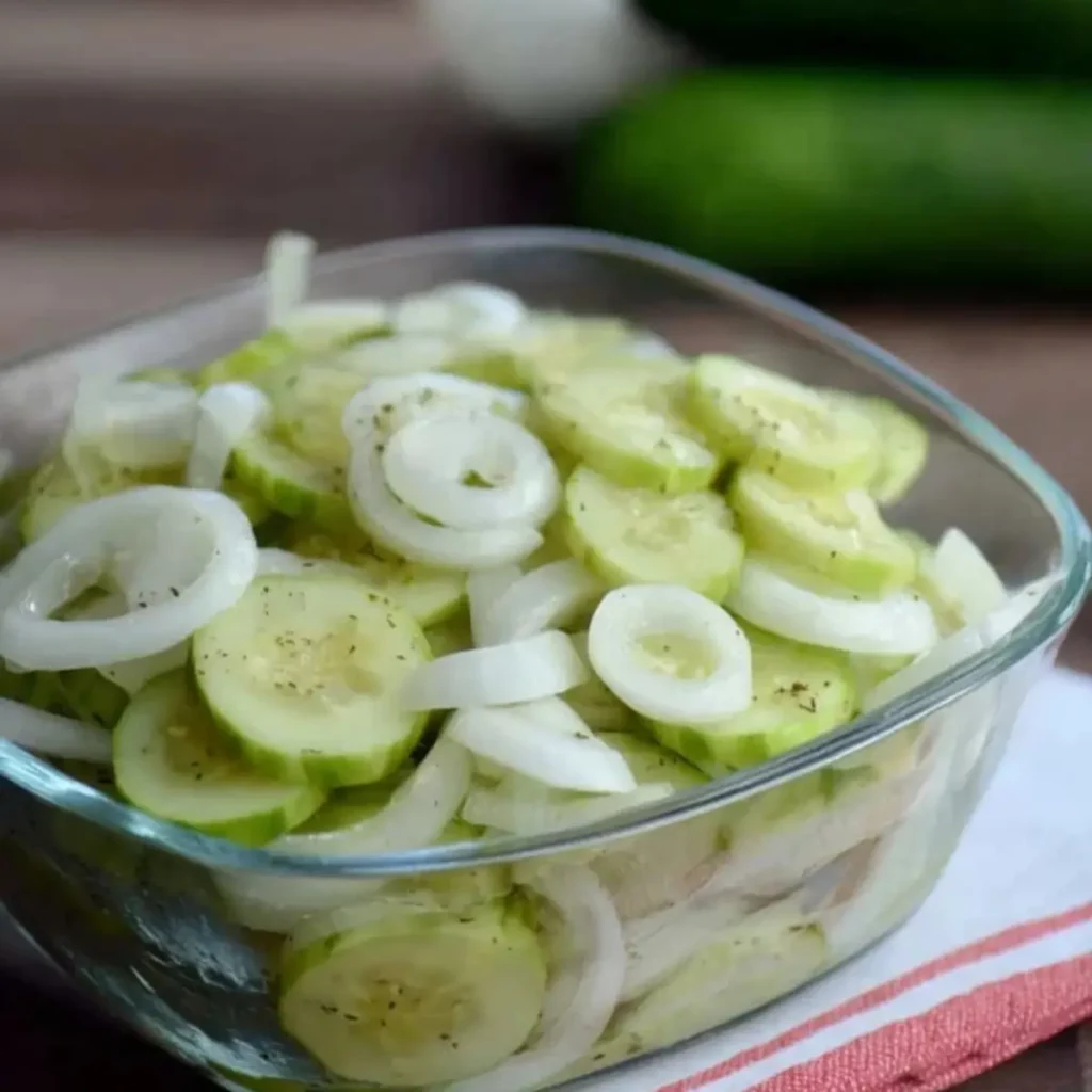 Cucumber and Onions in Vinegar