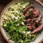 Grilled Skirt Steak with Lemon Herb Couscous Salad