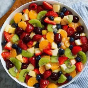 Honey Lime Rainbow Fruit Salad