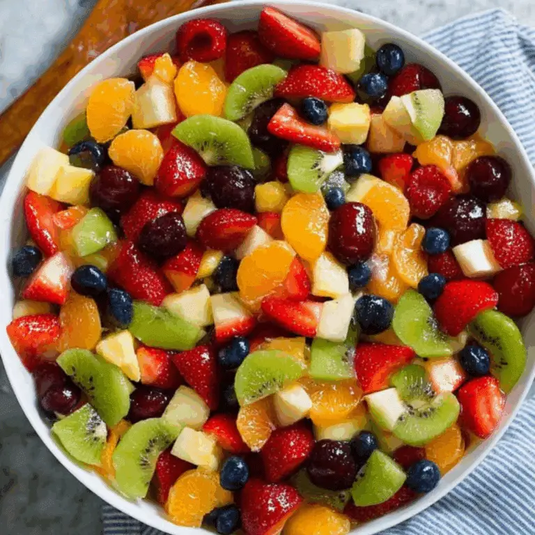 Honey Lime Rainbow Fruit Salad