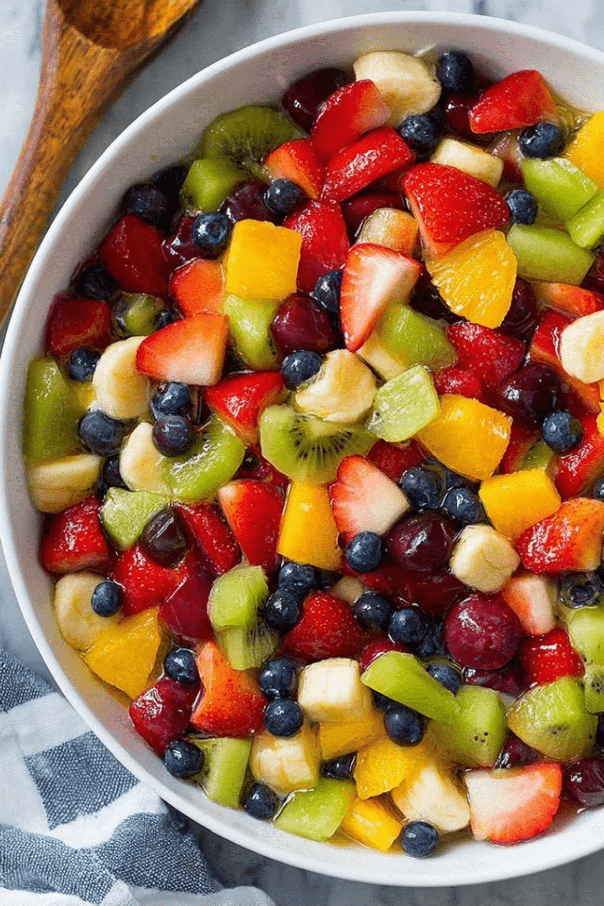 Honey Lime Rainbow Fruit Salad
