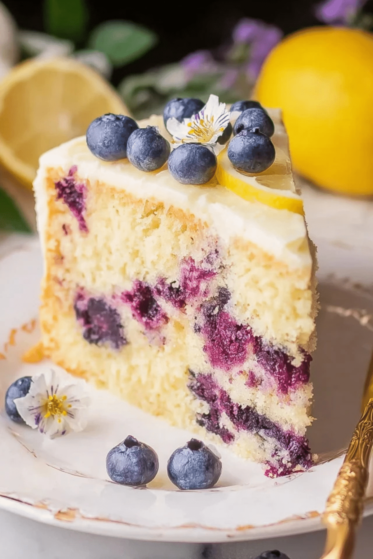 Lemon Blueberry Buttermilk Cake