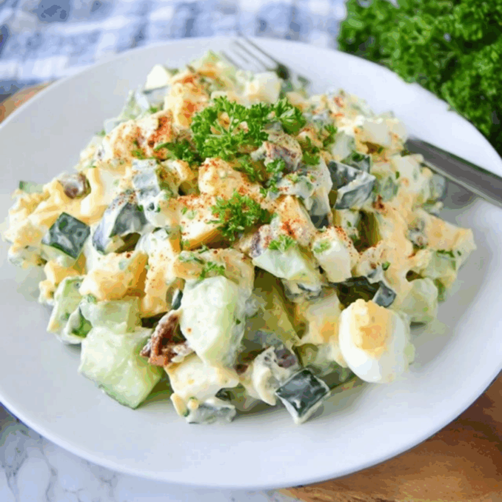 Low Carb Cucumber Egg Salad