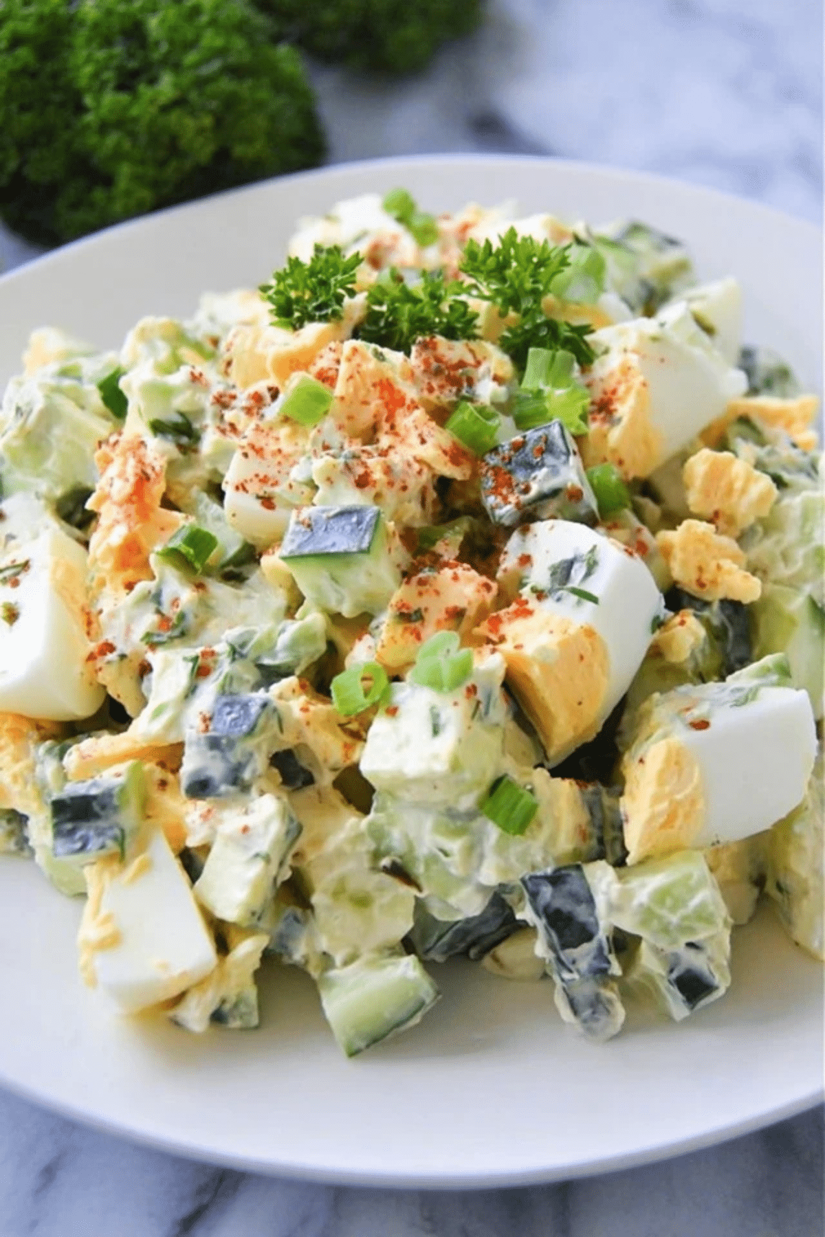 Low Carb Cucumber Egg Salad