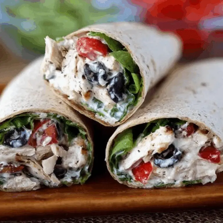 Mediterranean Chicken Wraps