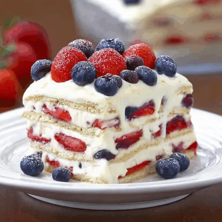 No Bake Summer Berry Icebox Cake