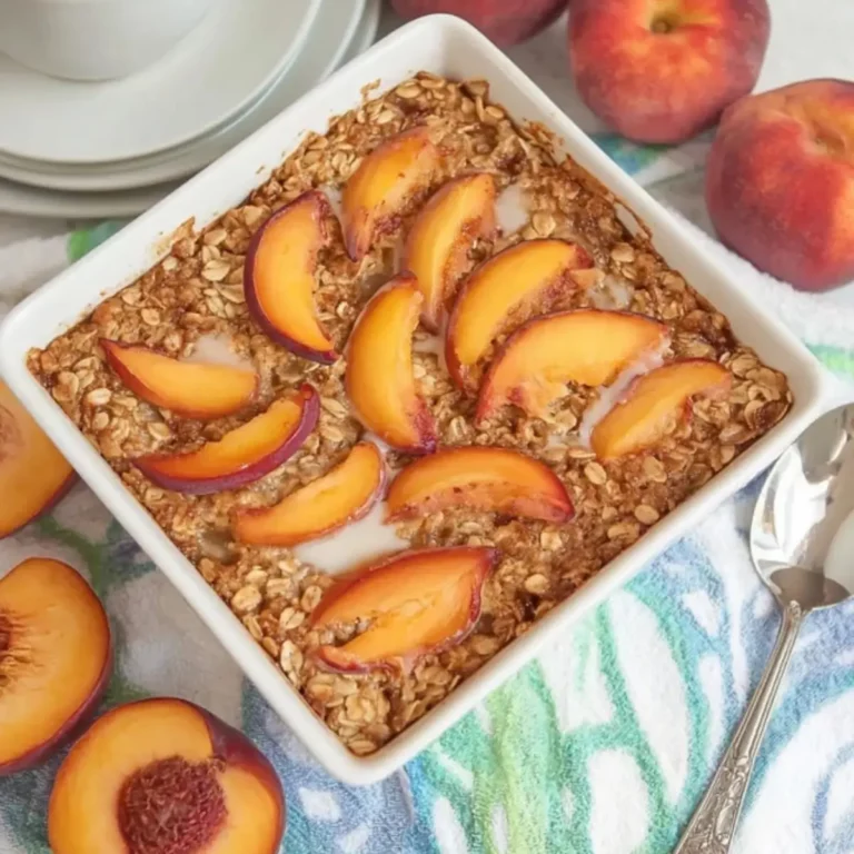 Peaches n Cream Baked Oatmeal