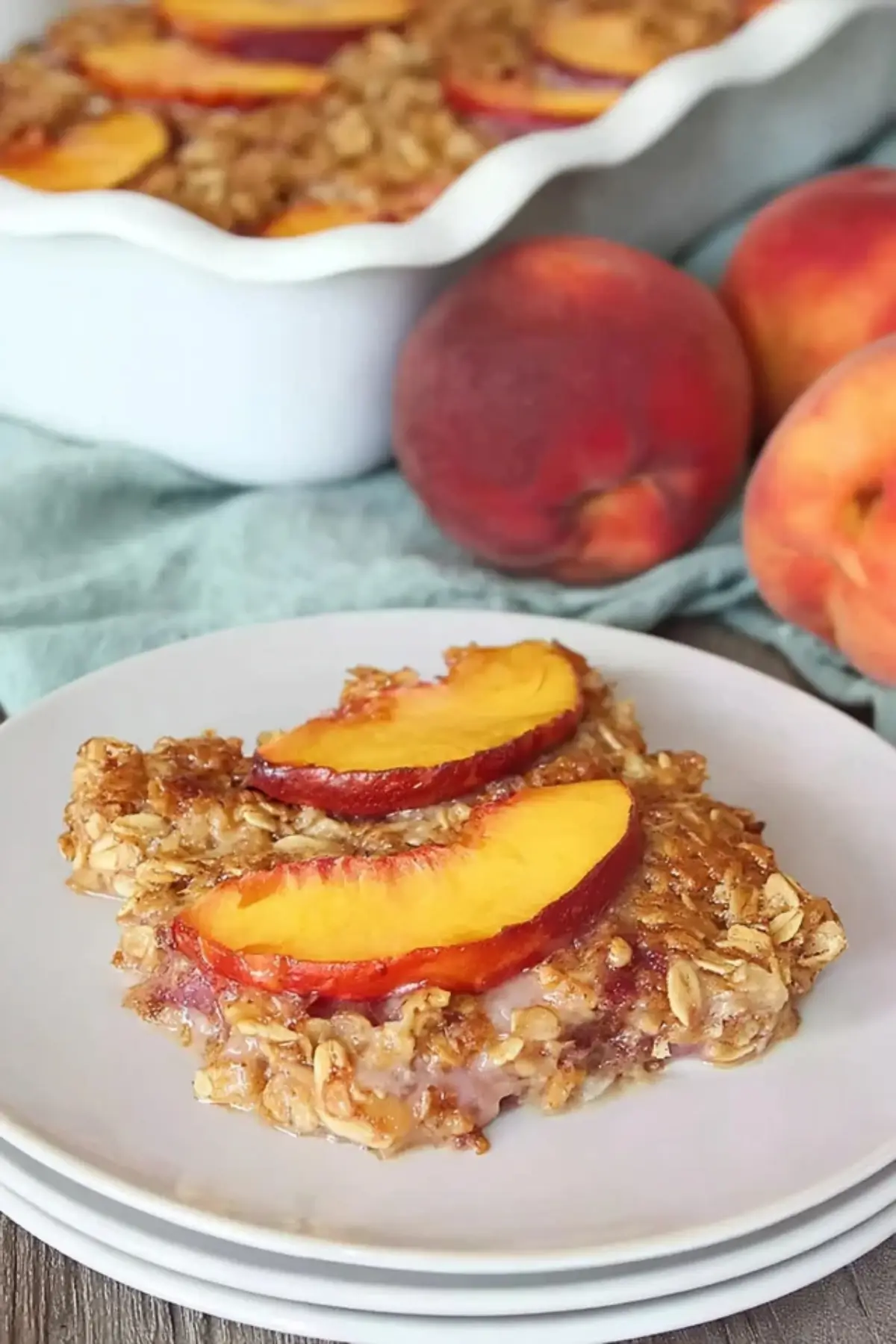 Peaches n Cream Baked Oatmeal