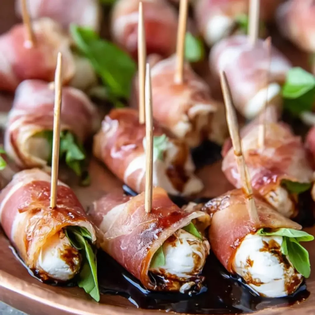 Prosciutto Wrapped Mozzarella Bites