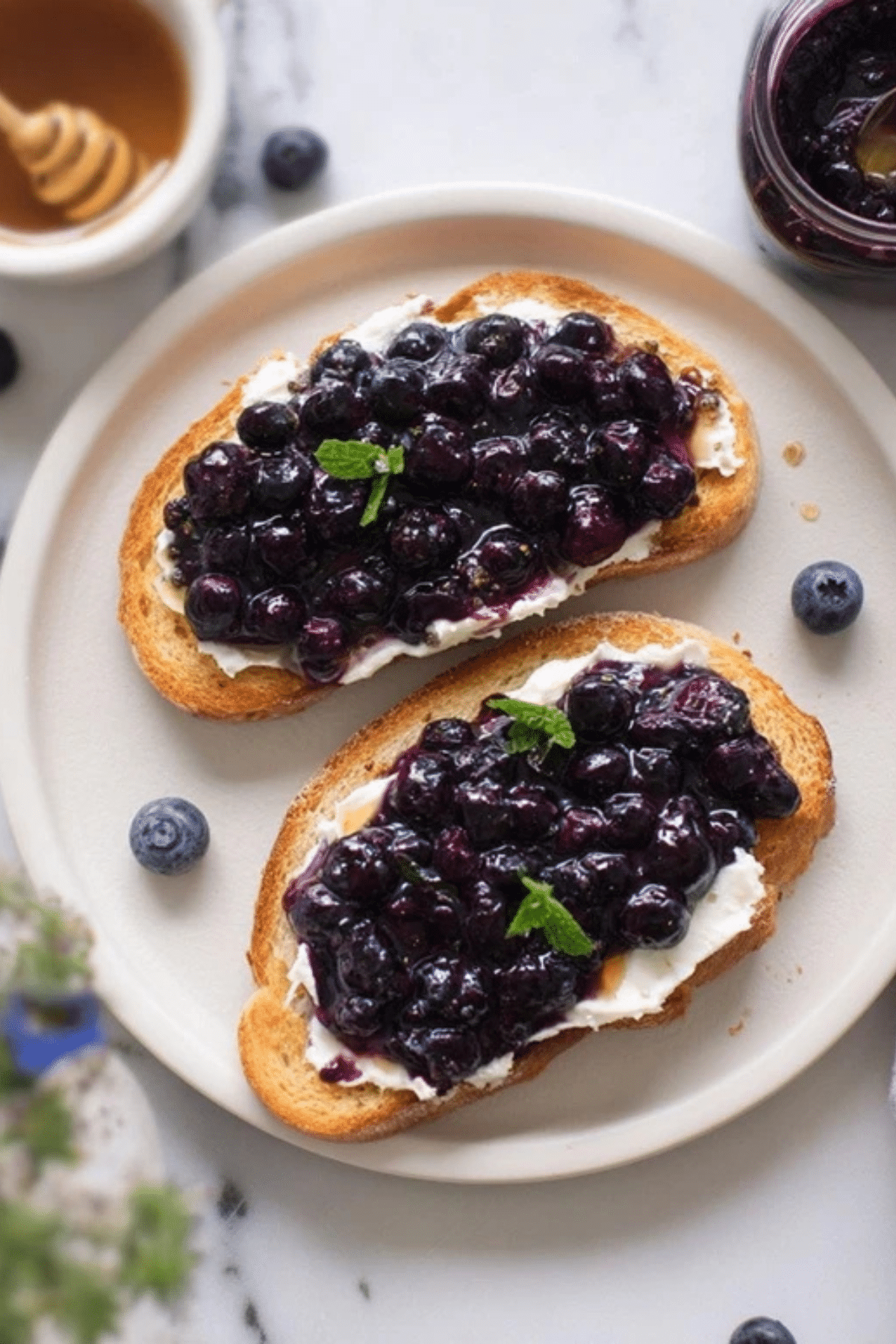 Roasted Blueberry Toast