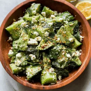 Smashed Cucumber Salad with Feta