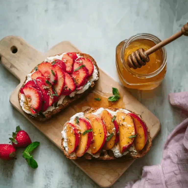 Strawberry Honey Breakfast Toasts