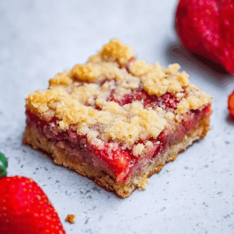 Strawberry Oatmeal Crumble Bars