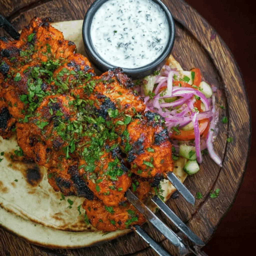 Tandoori Chicken Tikka Kebab Skewers