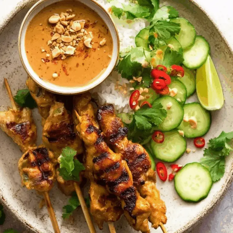 Thai Chicken Satay with Peanut Sauce
