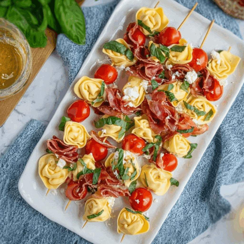 Tortellini Skewers Appetizer