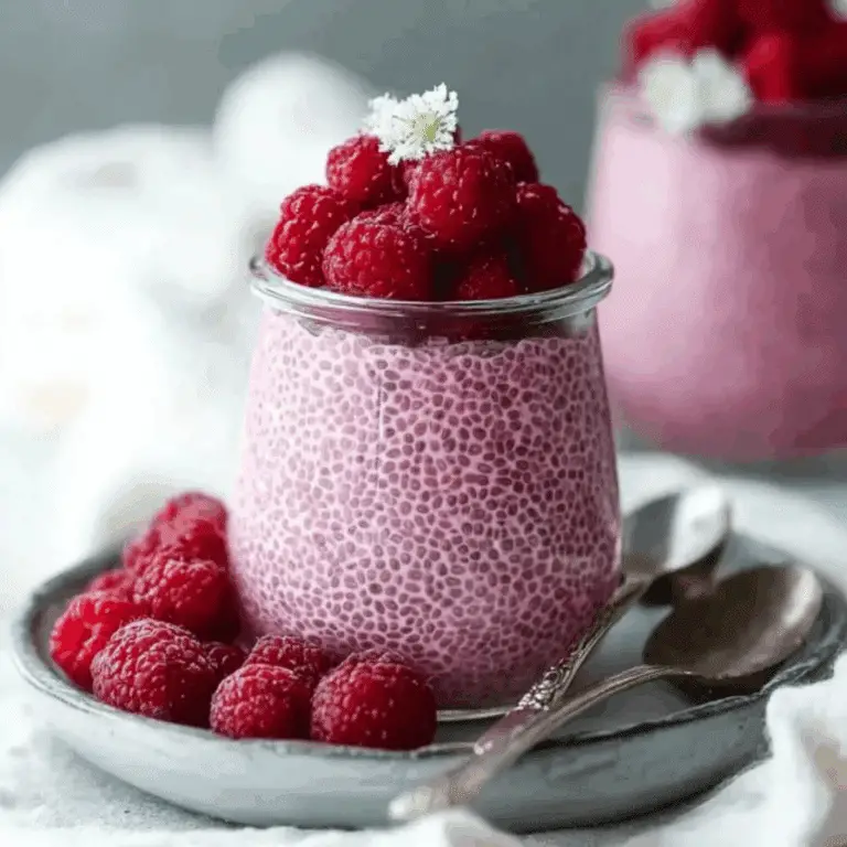 Vegan Raspberry Chia Pudding