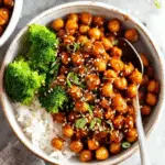 Vegan Sticky Sesame Chickpeas