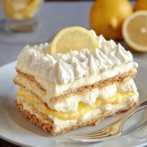 no-Bake Lemon Éclair Cake