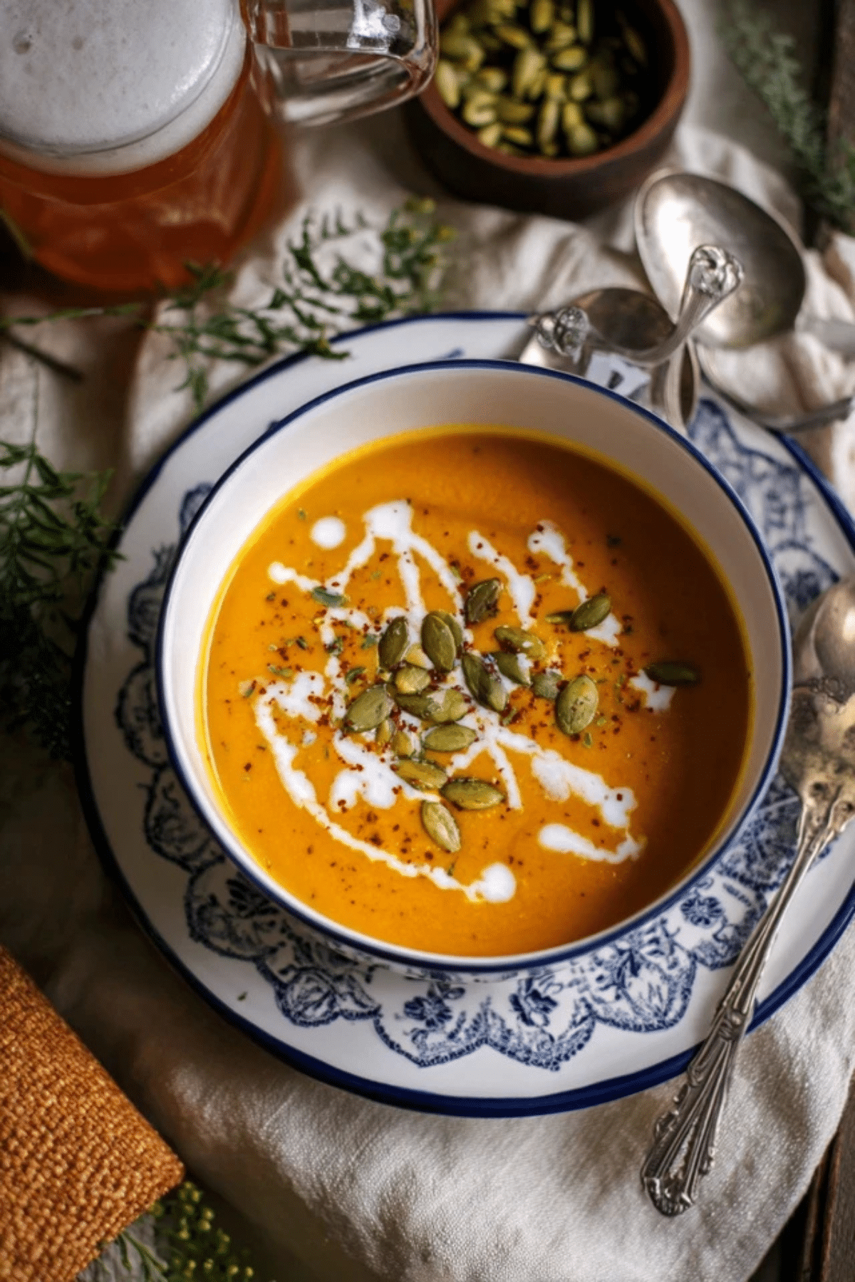 Apple Carrot and Pumpkin Soup