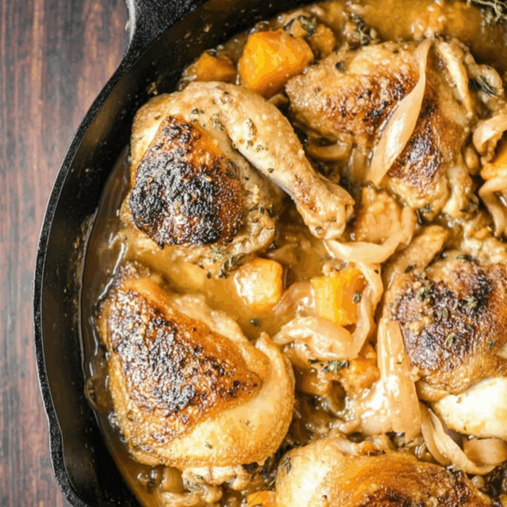 Apple Cider Chicken with Butternut Squash