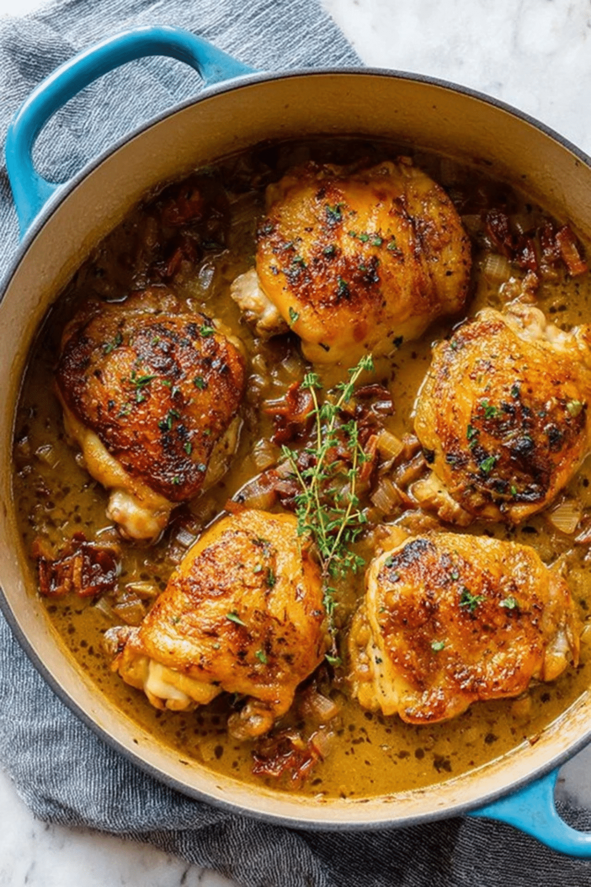 Braised Apple Cider Chicken Thighs
