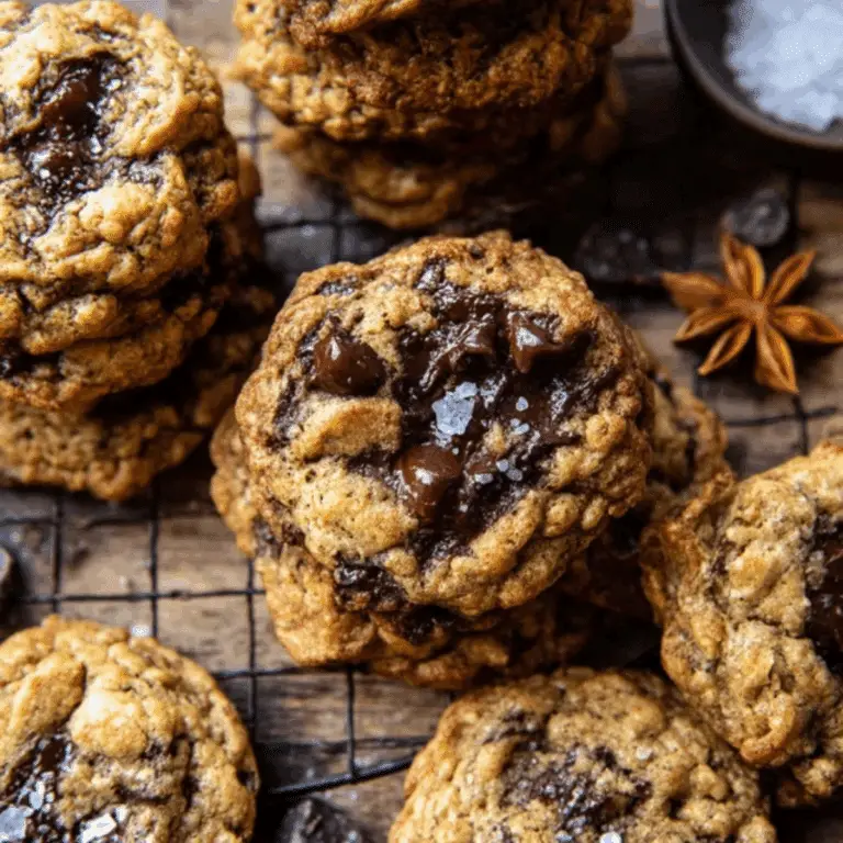 Brown Butter Pumpkin Oatmeal Chocolate Chip Cookies