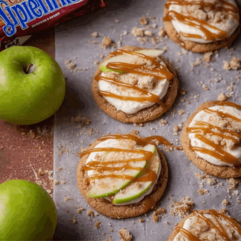Caramel Crumbl Apple Cookies
