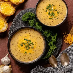 Cheddar Garlic Herb Potato Soup