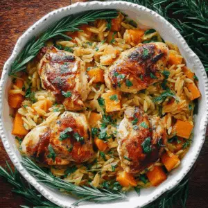 Chicken Orzo with Butternut Squash