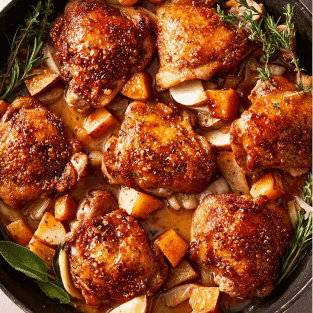 Cider Glazed Chicken Thighs