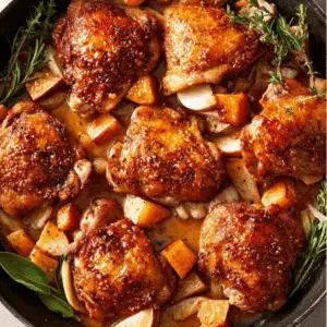 Cider Glazed Chicken Thighs