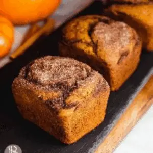 Cinnamon Swirl Pumpkin Bread Mini Loaves