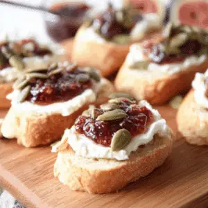 Fig and Pumpkin Seed Bruschetta