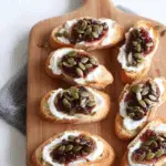 Fig and Pumpkin Seed Bruschetta
