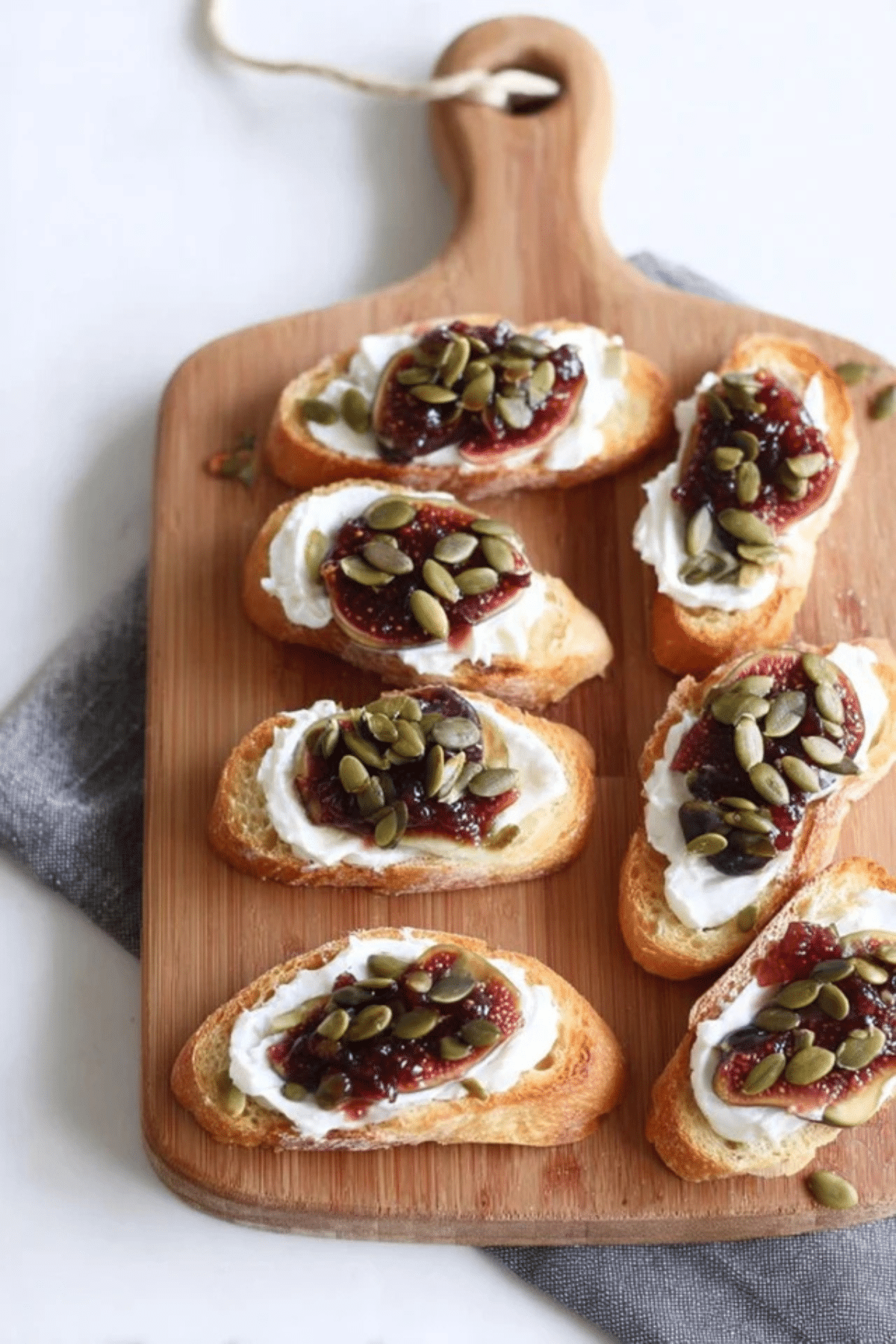 Fig and Pumpkin Seed Bruschetta