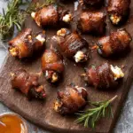 Goat Cheese Stuffed Bacon Wrapped Dates