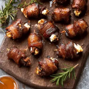 Goat Cheese Stuffed Bacon Wrapped Dates
