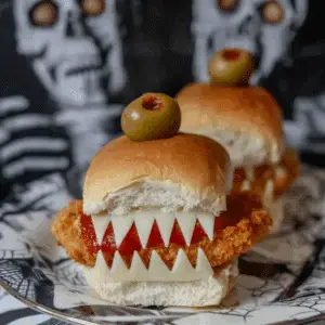 Halloween Chicken Parmesan Sliders
