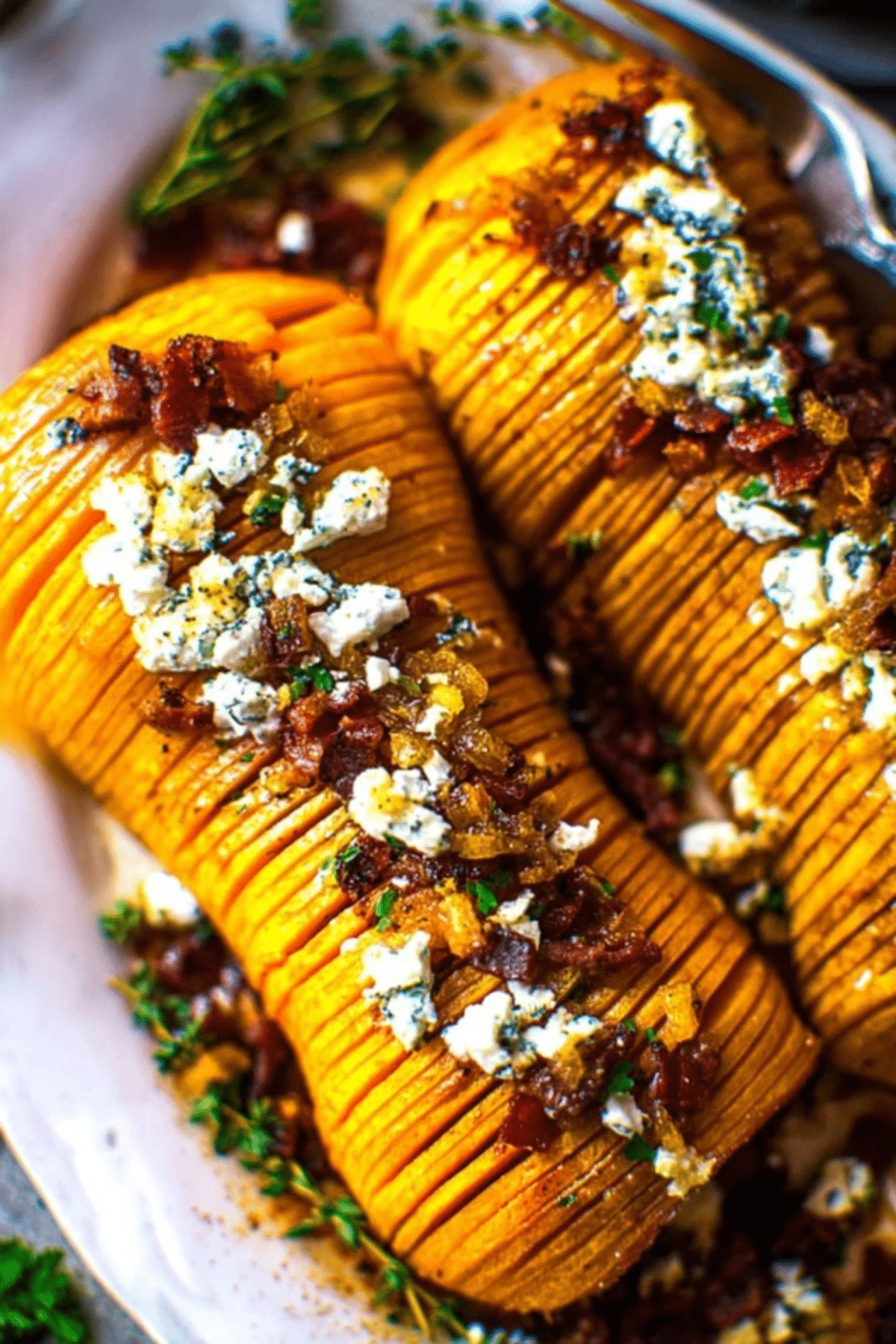 Loaded Hasselback Butternut Squash